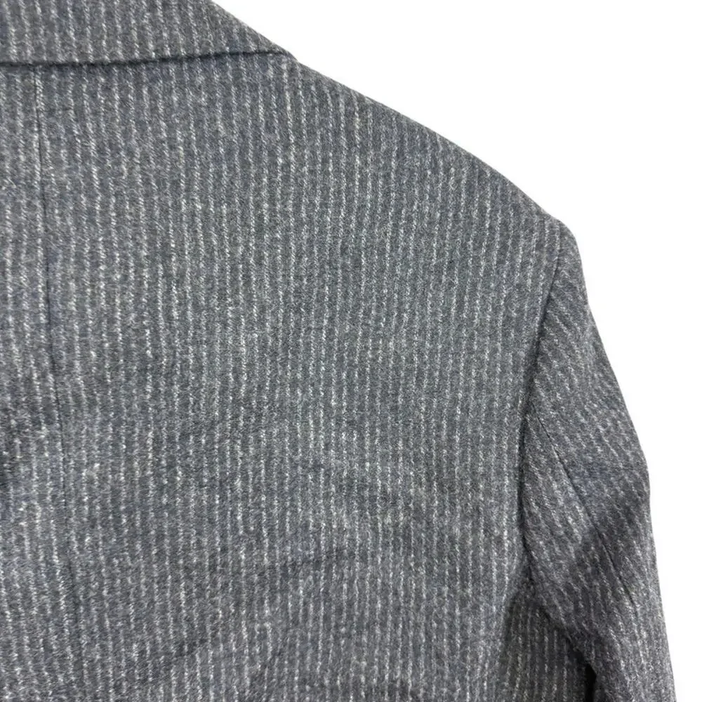 Banana Republic 100% Wool Striped Navy Suit Jacket Blazer Double Vent sz 40S